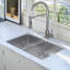 Évier de cuisine 32 "x 19" à double cuve encastrable 50/50 avec finition en acier inoxydable 304 de calibre 16