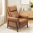 Mid Century Modern Push Back Recliner Chair – Wingback PU Leather Armchair