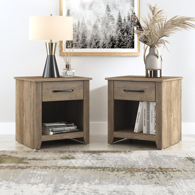 Walter 1 Drawer Nightstand, Knotty Oak