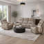 5 Seater Reclining Leather Sofa-1085986919