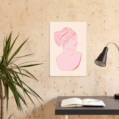 Buste rose classique élégant, minimaliste, style moderne, impression d'art mural