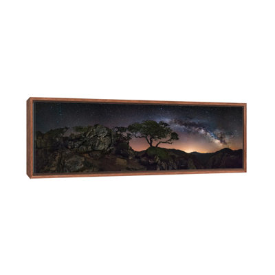 Big Mountains 1 Piece Floater Frame Panoramic Wall Art on Canvas