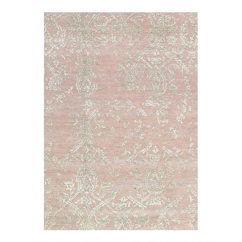 Floral Area Rug in Gray