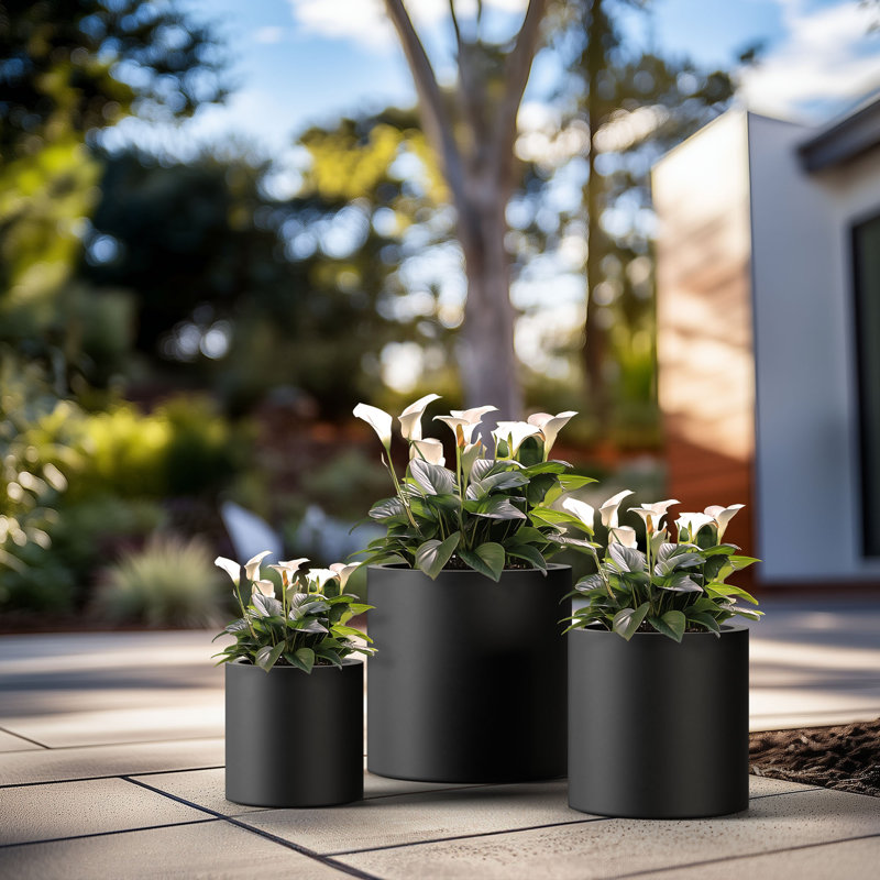 Odder Handmade Pot Planter, Charcoal Black