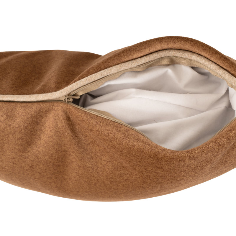 Oreiller en duvet Qiviut 14 x 22, Rectangle H 14 po x l 22 po, Brun, Mélange de duvet