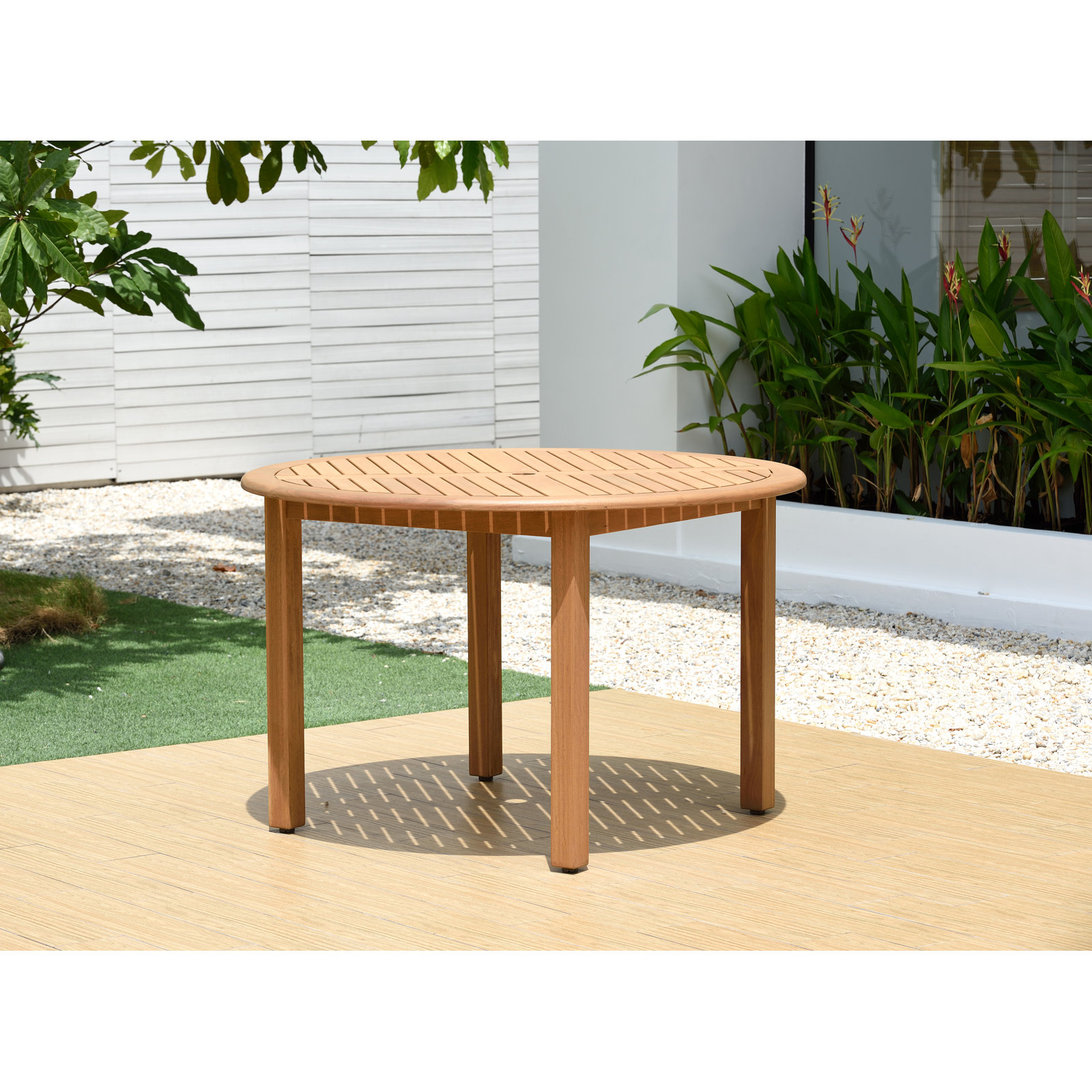 Alyisa Teak Finish Outdoor Furniture Dining Table