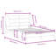 Structure de lit vidaXL avec DEL sans matelas Hvar gris 120 x 200 cm-211735158-211735159
