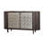 Zoko Sideboard Buffet Console, 2 Doors, Chrome, Ash Gray Wood 60 Inch