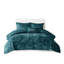 Literie en velours bleu sarcelle pour lit simple / simple TG - rembourrage en losange avec coussin décoratif à vapeur en couleur lavable à la machine, aspect fer à repasser-118739986-118739991