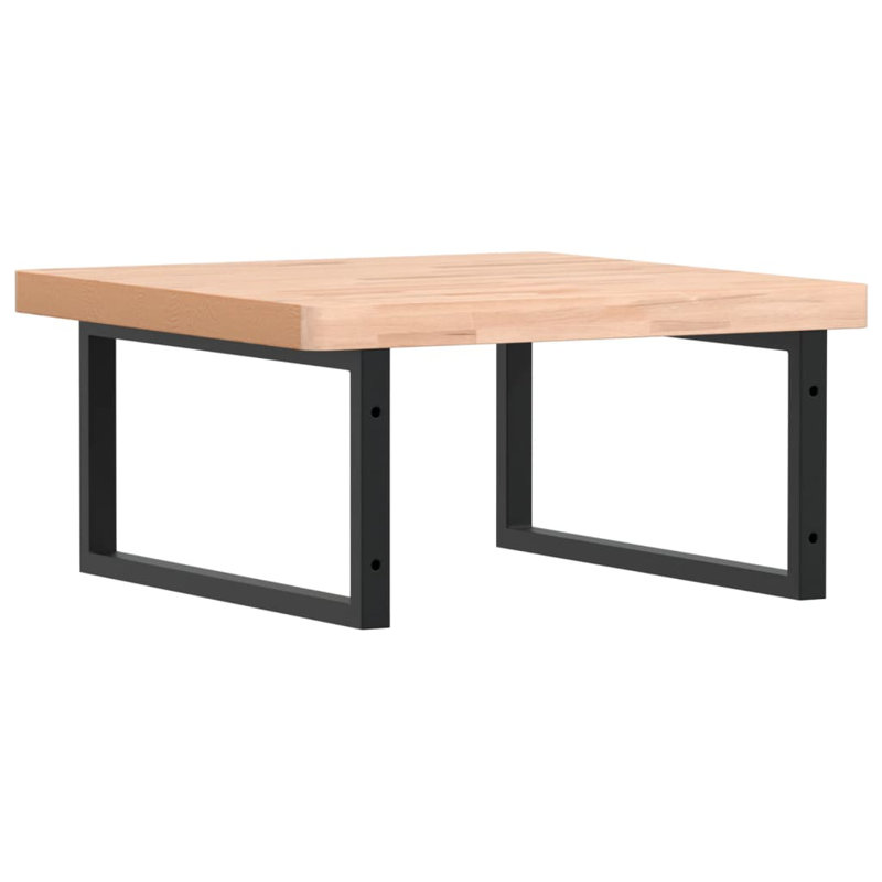 Bross 60cm Solid Wood Bathroom Vanity Top, Beech/Black