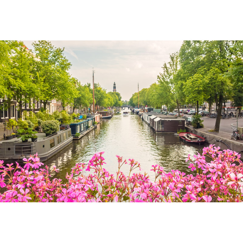 Artin Blooming Pink Flowers by DutchScenery - Wrapped Canvas Print, 30cm H x 46cm W 3.8cm D
