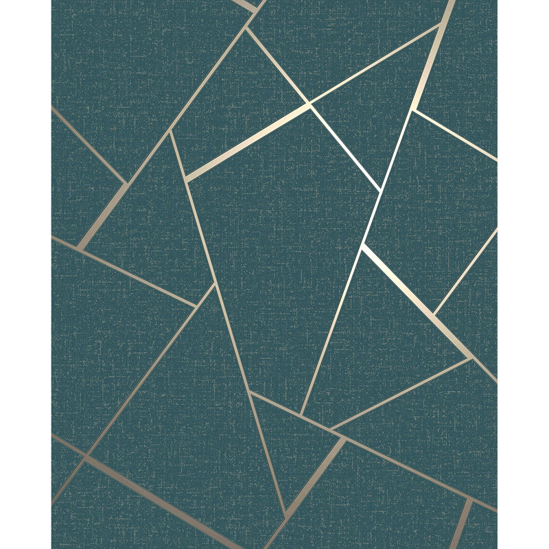 Clinkscales 33' L x 20.5" W Wallpaper Roll, Turquoise