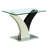 Jamel Glass Top End Table