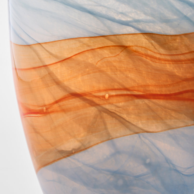 Pacaya Handmade Glass Table Vase, 11" H x 11.25" W x 6.75" D