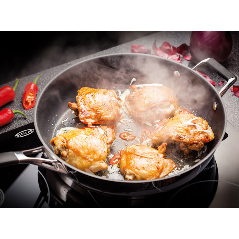Stellar Induction Stainless Steel Non-Stick Frying Pan, 32cm