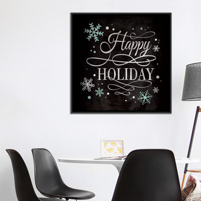 Art textuel sur toile tendue joyeuses fêtes
