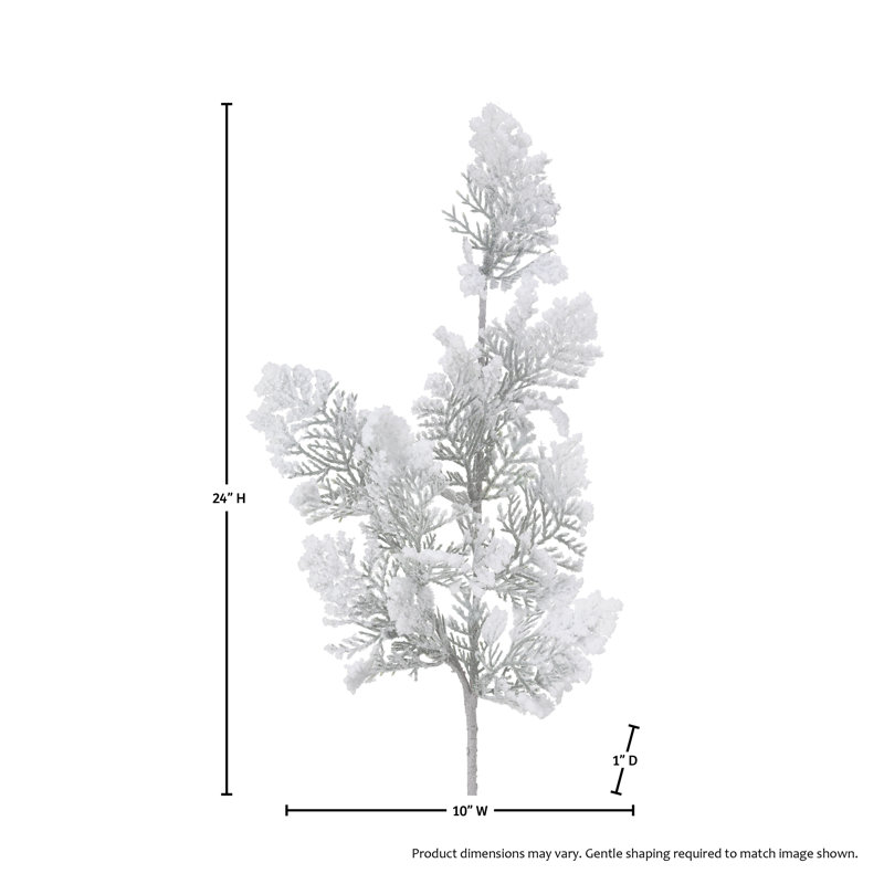 24" Snowy Acadia Cedar Spray