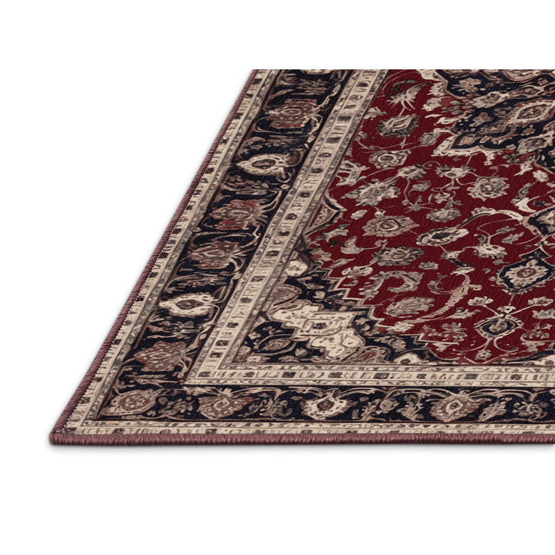 Machine Washable Persian Brown Area Rug, Square 5'