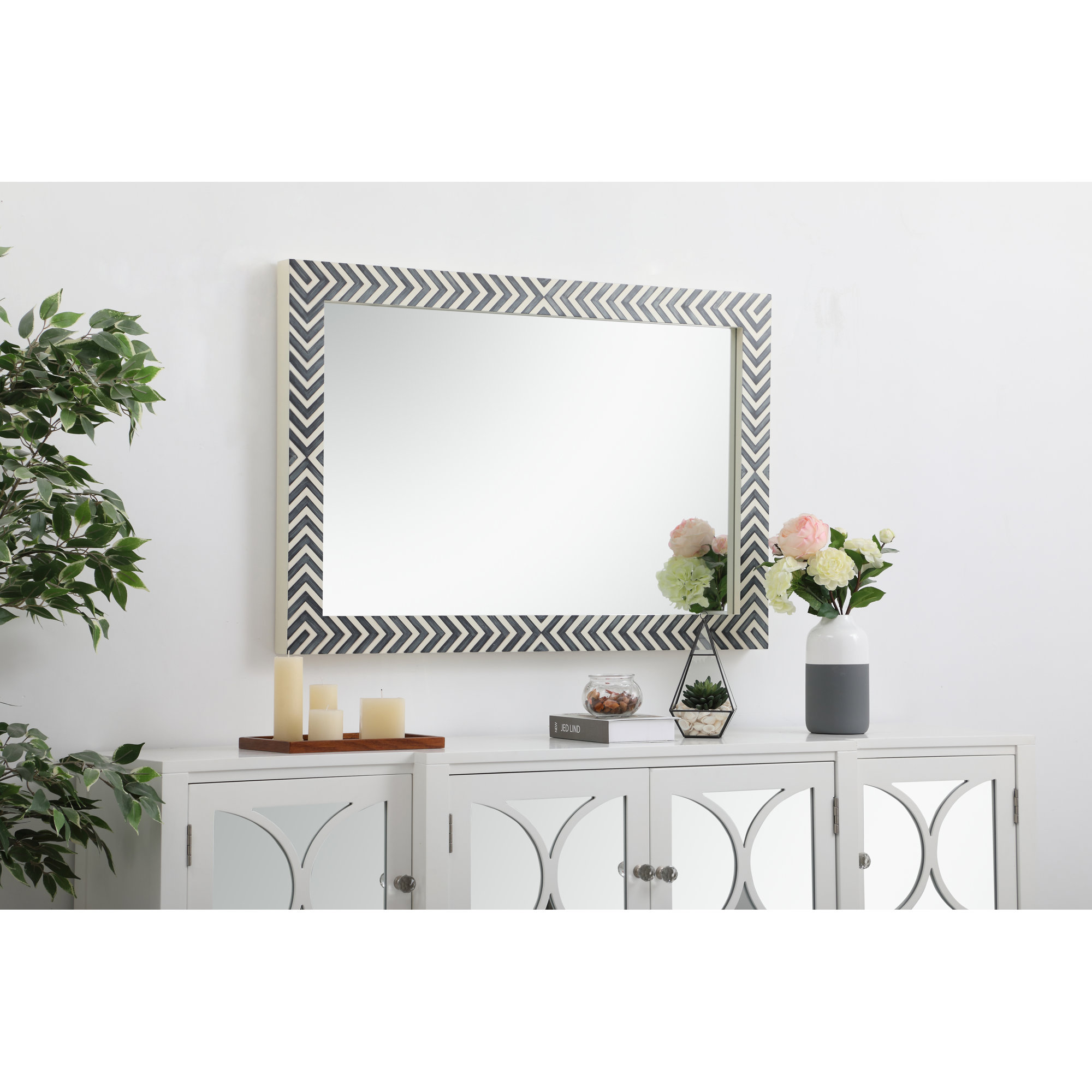 Iver Wood Flat Mirror, 42"H x 28"W x 2"D