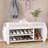 Storage Bench with Cushion and Curved Side Panel-221393518