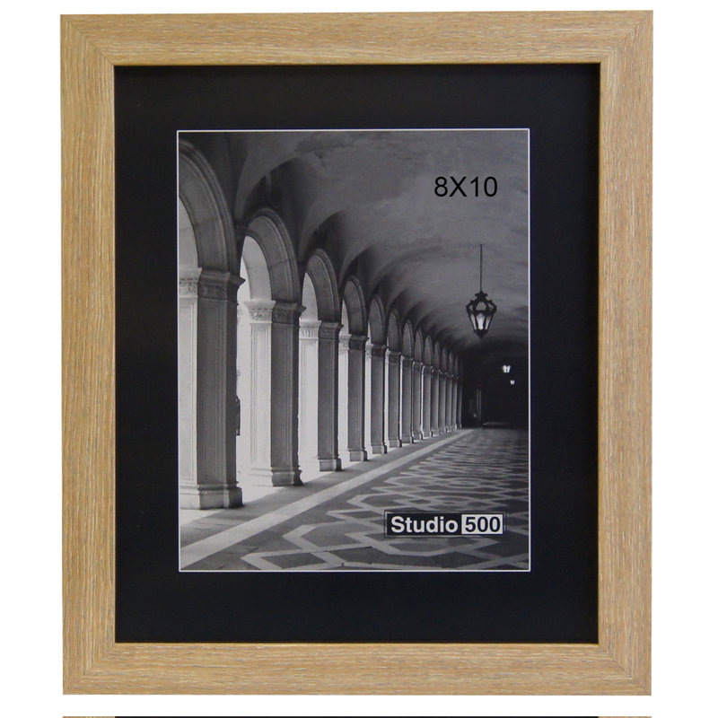 Glass Beveled Picture Frame, 14" x 11", Natural