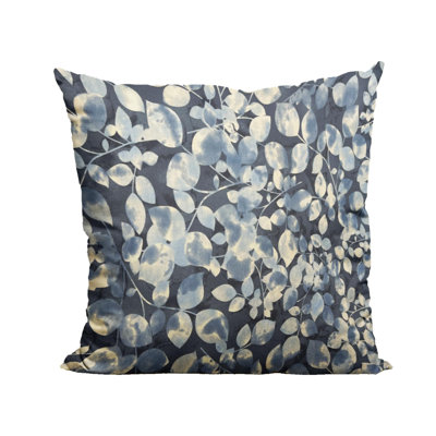 Plutus Blue White Oceanside Blossom Floral Luxury Pillow