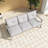 3-Seating Aluminum Frame Garden Sofas-728543989