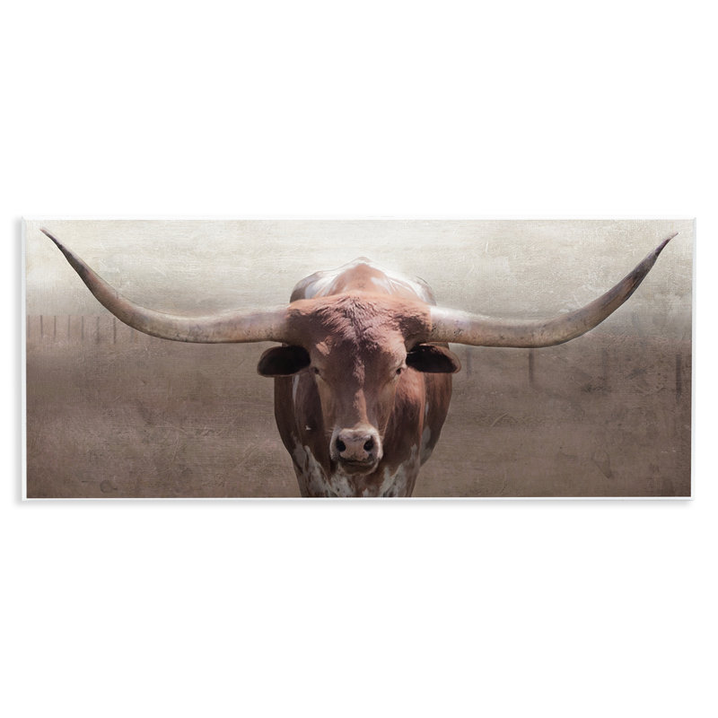 Plaque murale rustique Western Longhorn, design par Carol Robinson