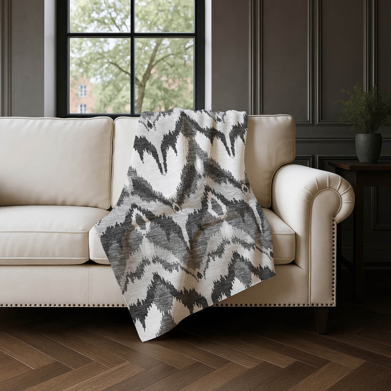 Jeté Addison Sherpa ASB743, Grey Ikat