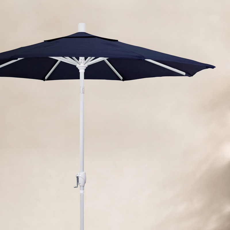 Parasol de marché 7,5' Wallach, Bleu marine-oléfine