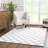 Atiran Checkered Plush Pile Gray Area Rug-1528824662