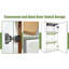 Armoire murale en bois blanc avec 1 porte, 2 tablettes, charnières à fermeture en douceur et assemblage rapide pour la cuisine de la salle de bain (l 21 po x P 12 po x H 30 po)