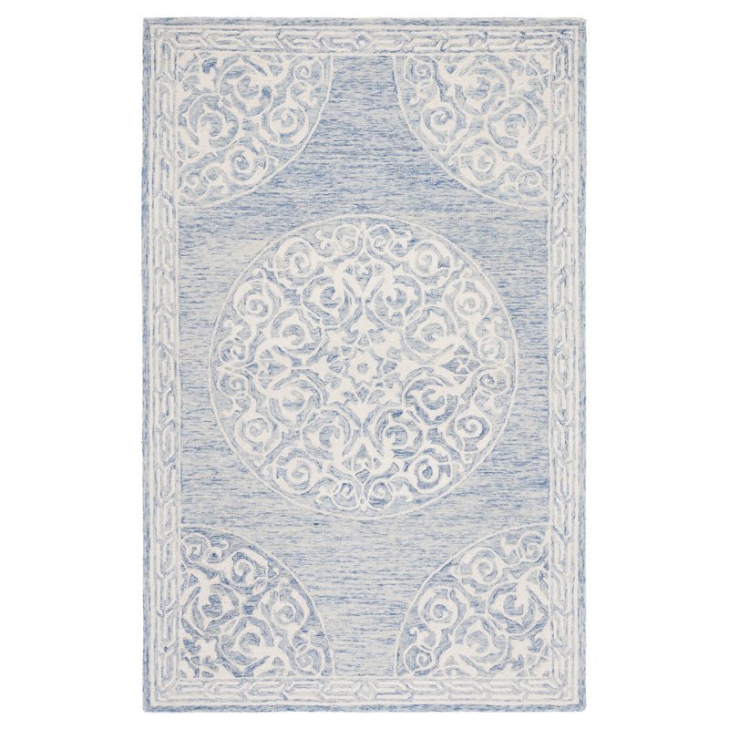 Eletha Hand Tufted Performance Oriental Rug, Square 6'