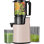 Extracteur de jus à pressage à froid, extracteur de jus à mastication lente, extracteur de jus de 350 W, grande goulotte d'alimentation de 5,3 po pour légumes et fruits entiers, extracteur de jus facile à nettoyer