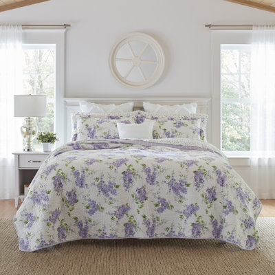 Ensemble de courtepointe réversible en coton Laura Ashley Keighley