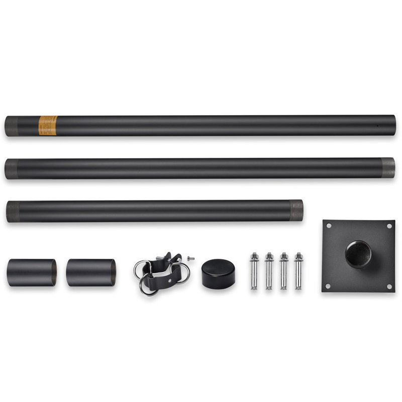 10 Ft Shade Sail Pole Post with Bracket Clamp