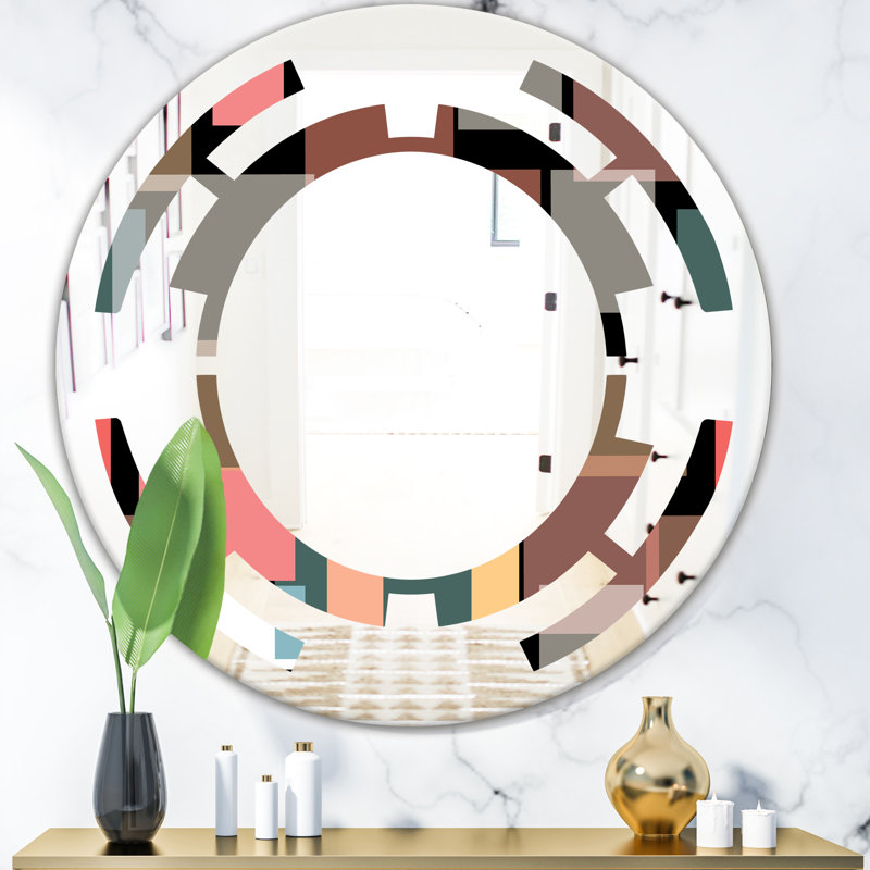 Miroir mural moderne sans cadre, H 23,6 po x l 23,6 po, Space Square Design II