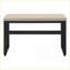 Bureaux, bureau d'ordinateur à hauteur réglable de 48 po, moderne, stratifié beige, métal noir | Taupe | Panneau de particules-520044067