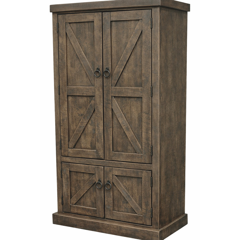 Blissfield 74.75'' Kitchen Pantry, Rustic Driftwood