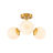 Murtie 3-Light Modern Glass Semi Flush Mount