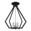 Buckeys 3 - Light Steel Dimmable Geometric Chandelier-61297488