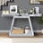 55.9" Modern Luxe Full-Body Mirror Entryway Table With Trapezoid Base – 360° Reflective Console Table, Sturdy Wooden Frame, Scratch-Resistant Design & Open Storage For Hallway, Living Room, Staircase