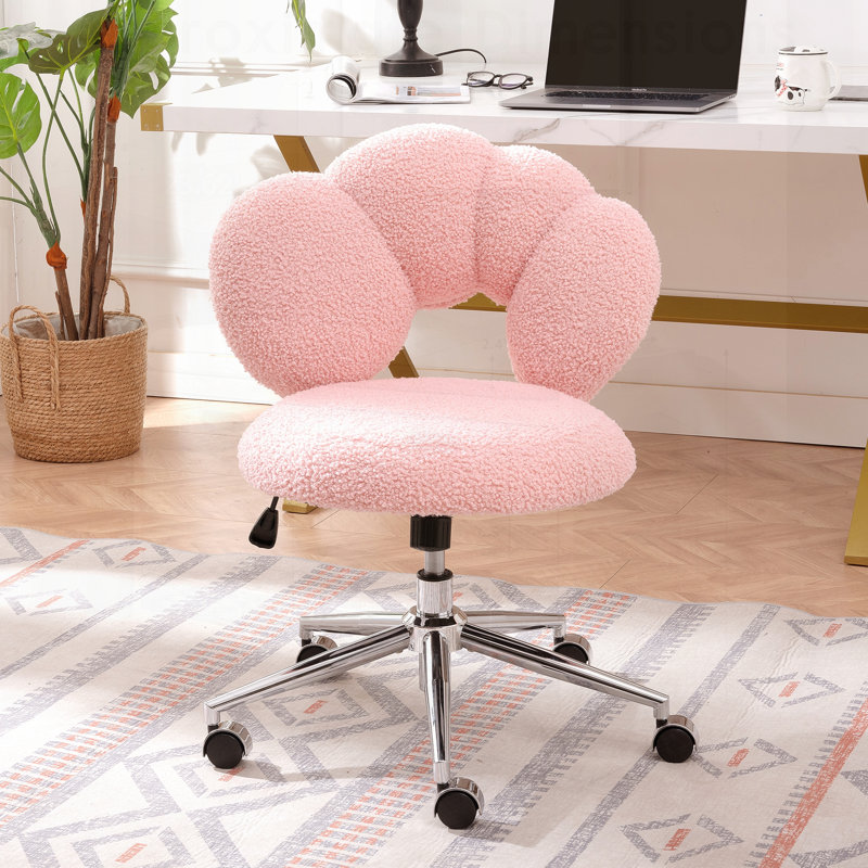 Zay 24,6 po de large sans accoudoirs, Tissu rose