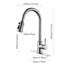 Robinet de cuisine à poignée simple en acier inoxydable, rétractable en nickel brossé, 3 choix de débit d'eau, radiant avec rotation rétractable sur 360 °, contrôle de température facile-1528719931