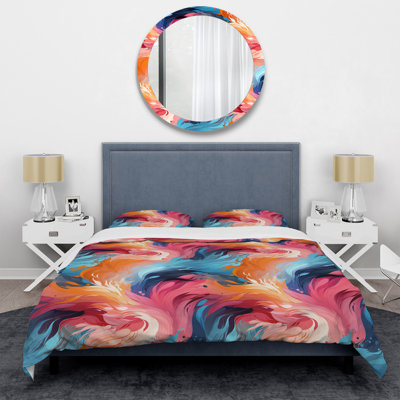 Ensemble de housse de couette Artistic Pastel Colors Abstract Expression II