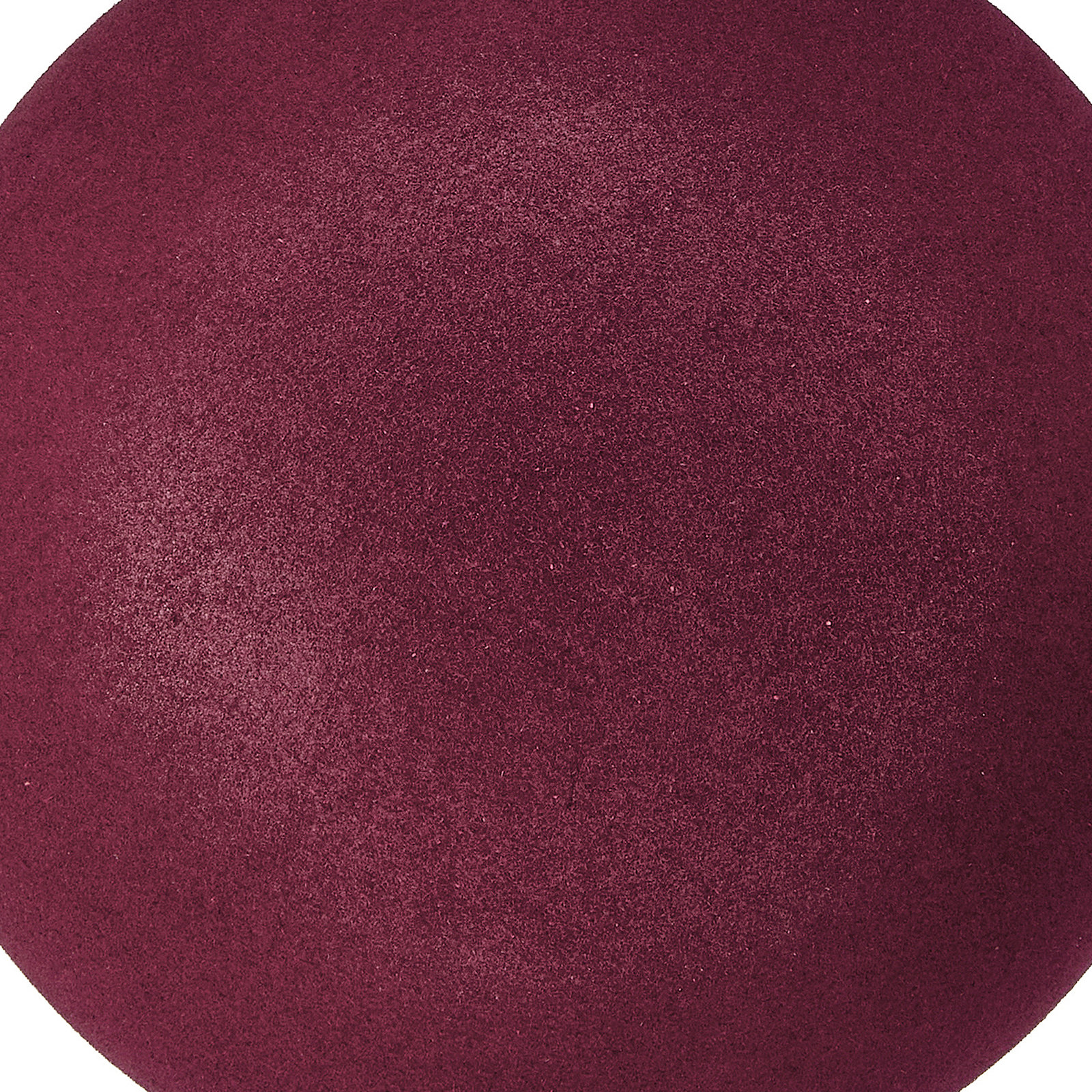 120Mm Shatterproof Flocked Ball Ornament, Burgundy
