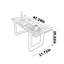 Bureau en bois d'orme vieilli