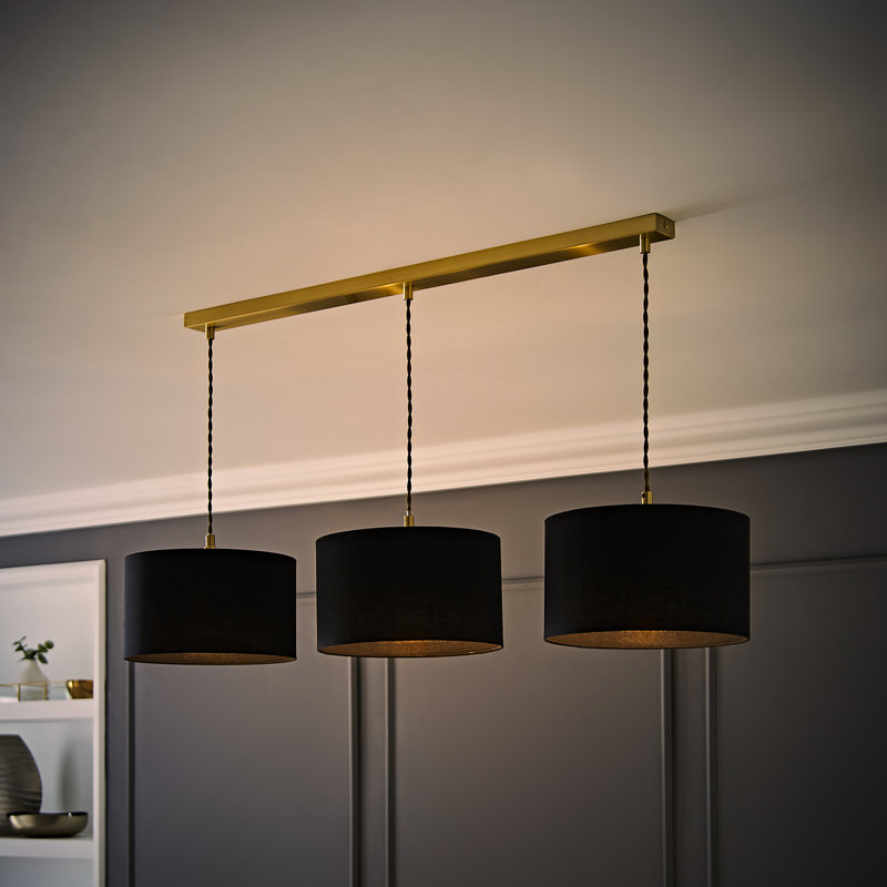 Albeiro 3 - Light Pendant, Brushed Gold, Yes, Black