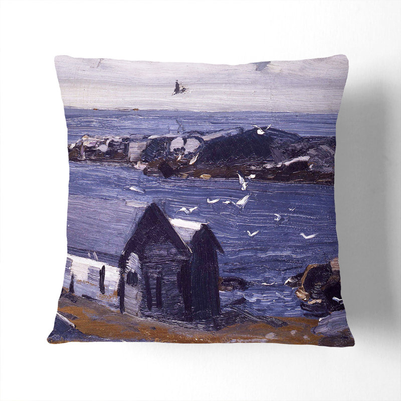 Square Cushion, 55cm H x 55cm W x 20cm D, White