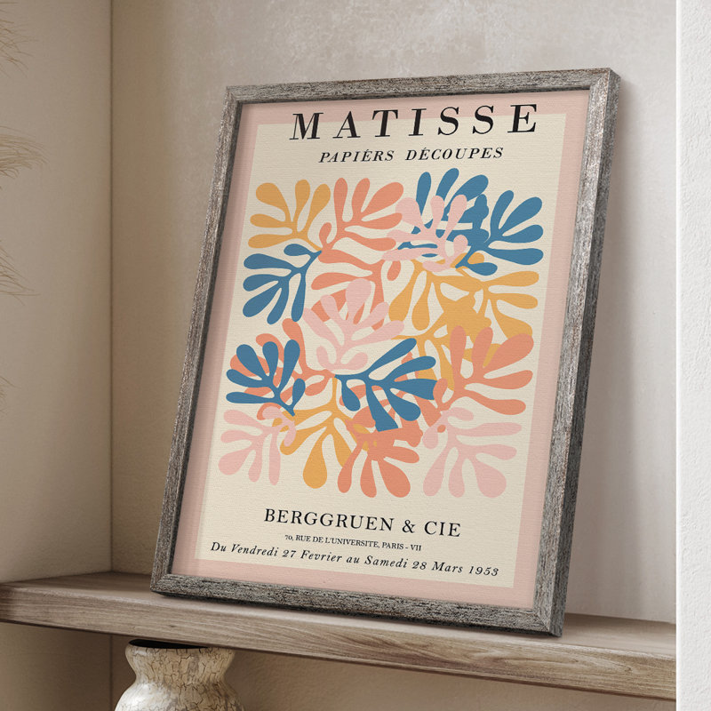 Matisse L XXXV, reproduction d'art encadrée - bois massif, H 15 po x l 12 po